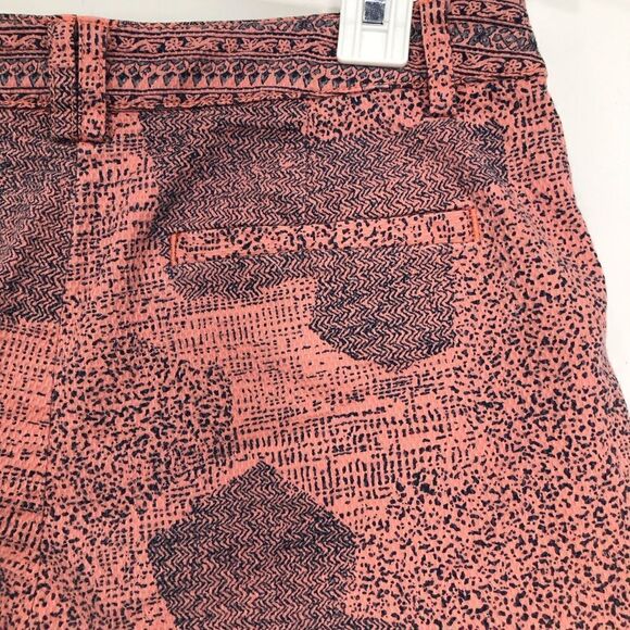 Anthropologie Cartonnier Island Hopper Peach Navy Speckle Button Side Shorts - Picture 10 of 16
